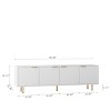 69" Modern TV Stand for 70 Inch TV, Media Console with Fluted Doors and Storage Cabinet for Living Room-3irtyhousy - 4 of 4