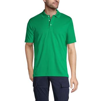 Lands' End Men's Short Sleeve Solid Active Polo Shirt