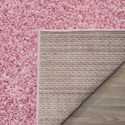 Plush Euro-Style Pink Shag Area Rug 8' x 10'