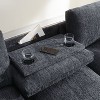 NicBex Sectional Sofa Modern Comfy Cloud Couch Set with Bluetooth Speaker, Drop Down Table, Cup Holders, USB Charger, Storage Armrest - 2 of 4