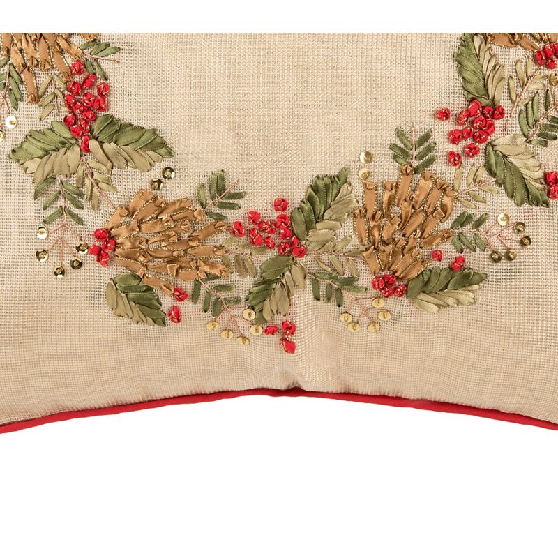 C&F Home Merry Wreath Pillow, 3 of 5
