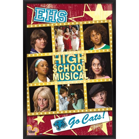 Trends International High School Musical Grid Framed Wall Poster Prints Black Framed Version 22 375 X 34 Target