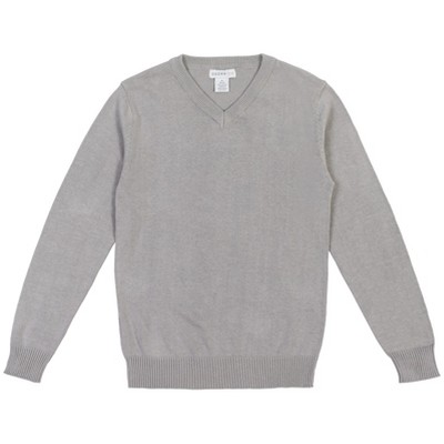 Cozeeme Little Boys V-neck Long Sleeve Sweater Gray 5-6 : Target