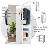 Lyngins 360° Rotating 69"x16" Full Length Mirror with Hook Storage Rack Coat Rack, Rubberwood Full Body Mirror, Floor Mirror/Standing Mirror - 4 of 4