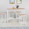 Hooseng Dining Table Set for 4, Rectangle Dining Room Table set with Four Chairs and Metal Frame, 5-Piece Kitchen Table Chairs Set - 2 of 4