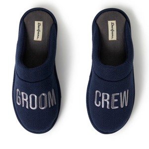 Dearfoams Men's Groom/Groomsmen Giftable Wedding Scuff Slipper - 1 of 4