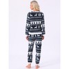 INSPIRE CHIC Women's Pajamas Flannel Printed Long Sleeve Top and Pants Christmas Sets - 4 of 4