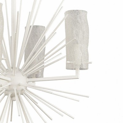 White Coral Sputnik 4-Light Chandelier with Scavo Glass