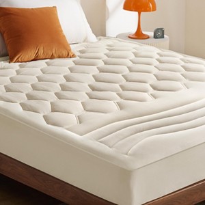 Premium Protection Mattress Protector with Embroidered Brushed Fabric and Deep Pocket Design - 1 of 4