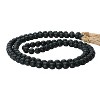 Storied Home Paulownia Wood Bead Garland with Jute Tassels, Distressed Black - 3 of 4