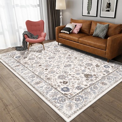 SUGIFT Washable Area Rug Vintage Bohemia Non-slip Rug