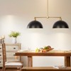 Rennnsan Cyllor 38" W 2 - Light Liner Dome Modern Industrial Dimmable Kitchen Island Pendant in Gold - 4 of 4