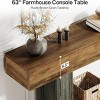 GlasFlength Console Tables Extra Long Farmhouse Style Sofa Table with Rustic Wood Finish for Living Room Entryway, Brown, 62.99"*11.81"*32.28" - 4 of 4