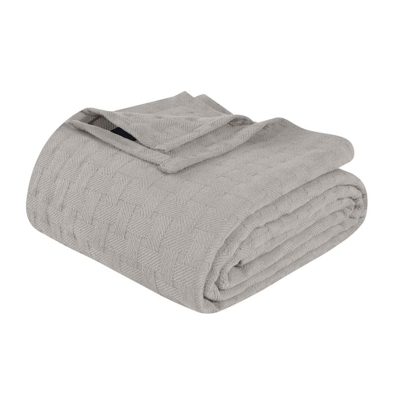 Basketweave Cotton Blanket by Blue Nile Mills, 1 of 10