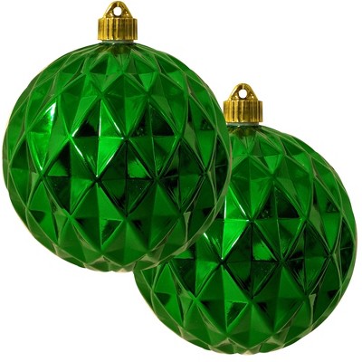 Christmas by Krebs 2ct Blarney Green Shatterproof Christmas Diamond Ball Ornament  6" (150mm)