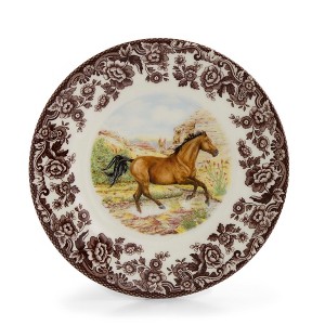 Spode Woodland 8” Salad Plate, Horses Motifs, Perfect for Thanksgiving and Other Special Occasions, Made in England from Fine Earthenware - 1 of 4