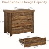 Tribesigns Wood Nightstand with 3 Drawers, Farmhouse Bedside Table with Storage for Bedroom and Small Spaces, Easy Assembly - 3 of 4