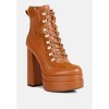 Beamer Faux Leather High Heeled Ankle Boots Women - 3 of 4
