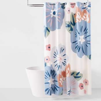 Floral Blooms Hookless Easy Install Shower Curtain - Room Essentials™