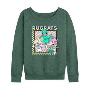Women's - Rugrats - The Chase Lightweight French Terry Wide Neck Long Sleeve Shirt - 1 of 4
