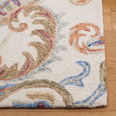 Ivory Elegance Hand-Tufted Wool 4' x 6' Rectangular Area Rug