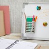 Stockroom Plus 2 Pack Stainless Steel Magnetic Pencil Holder for Desk (3.25 x 1.75 x 3.5 in) Grey - 2 of 4