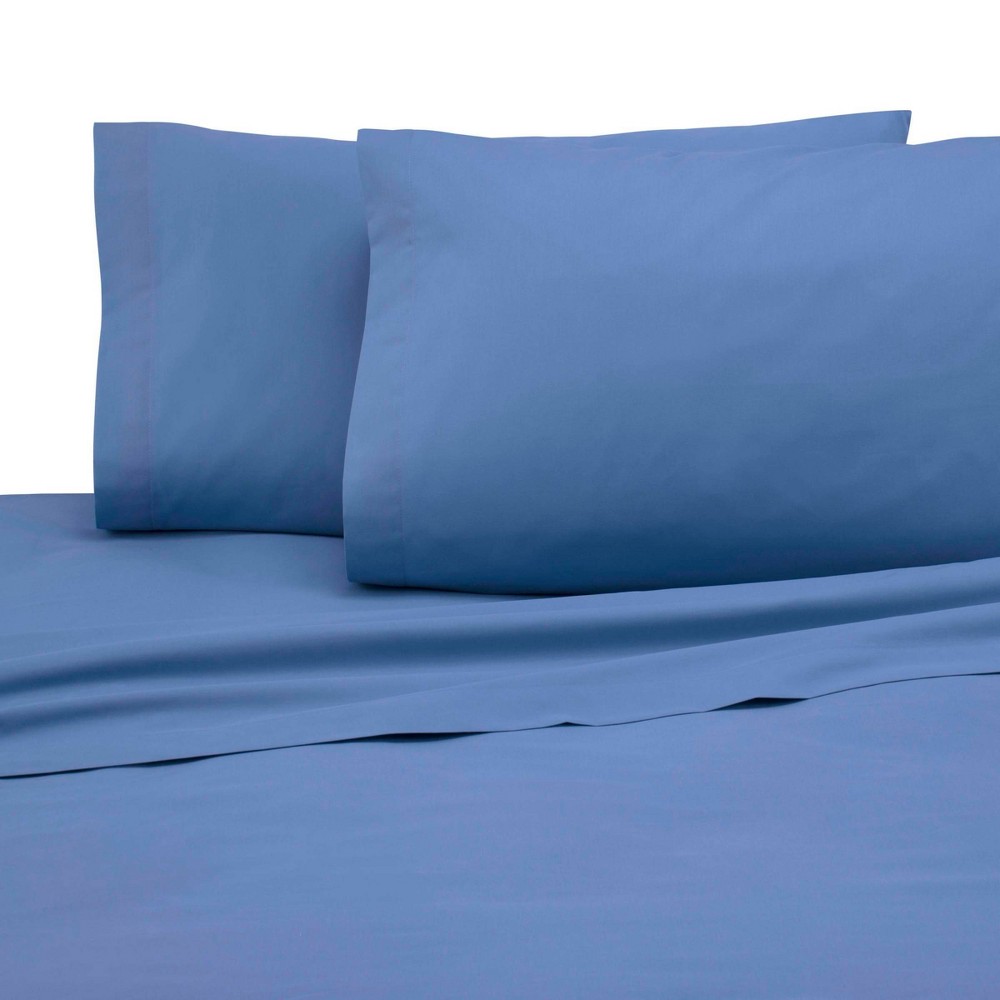 Photos - Bed Linen Martex King Solid Sheet Set Blue  