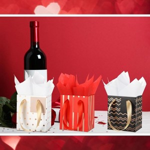 kyywee 12 Pcs Mini Metallic Gift Bags with Handle, Tissue Paper ...