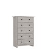Galano Genoa 5-Drawer Chest of Drawer (46.2 in. H x 17.1 in. W x 30.4 in. D) in Dusty Gray Oak, Knotty Oak, White - 3 of 4