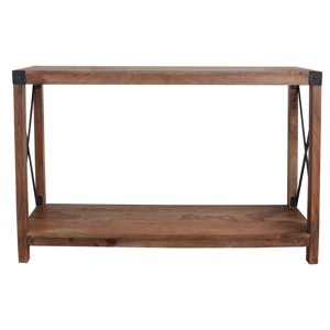 AmeriHome Acacia Wood Rustic Entryway Console Table - 1 of 3