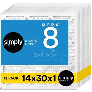 Simply Air Filters, MERV 8, 12 Pack, Furnace Air Filter for HVAC - 1 of 4