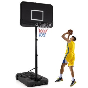 Costway 6.5-10 FT Adjustable Portable Basketball Hoop w/ 44 Inch Shatterproof Backboard - 1 of 4