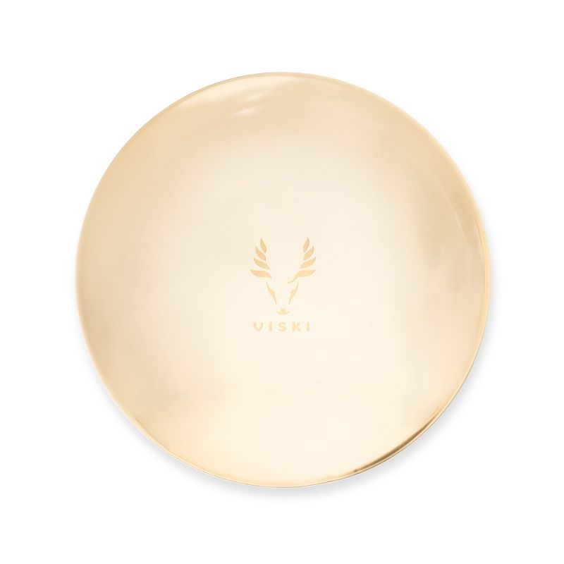 Viski Tray, Round Gold Serving Tray, Stainless, 6 of 9