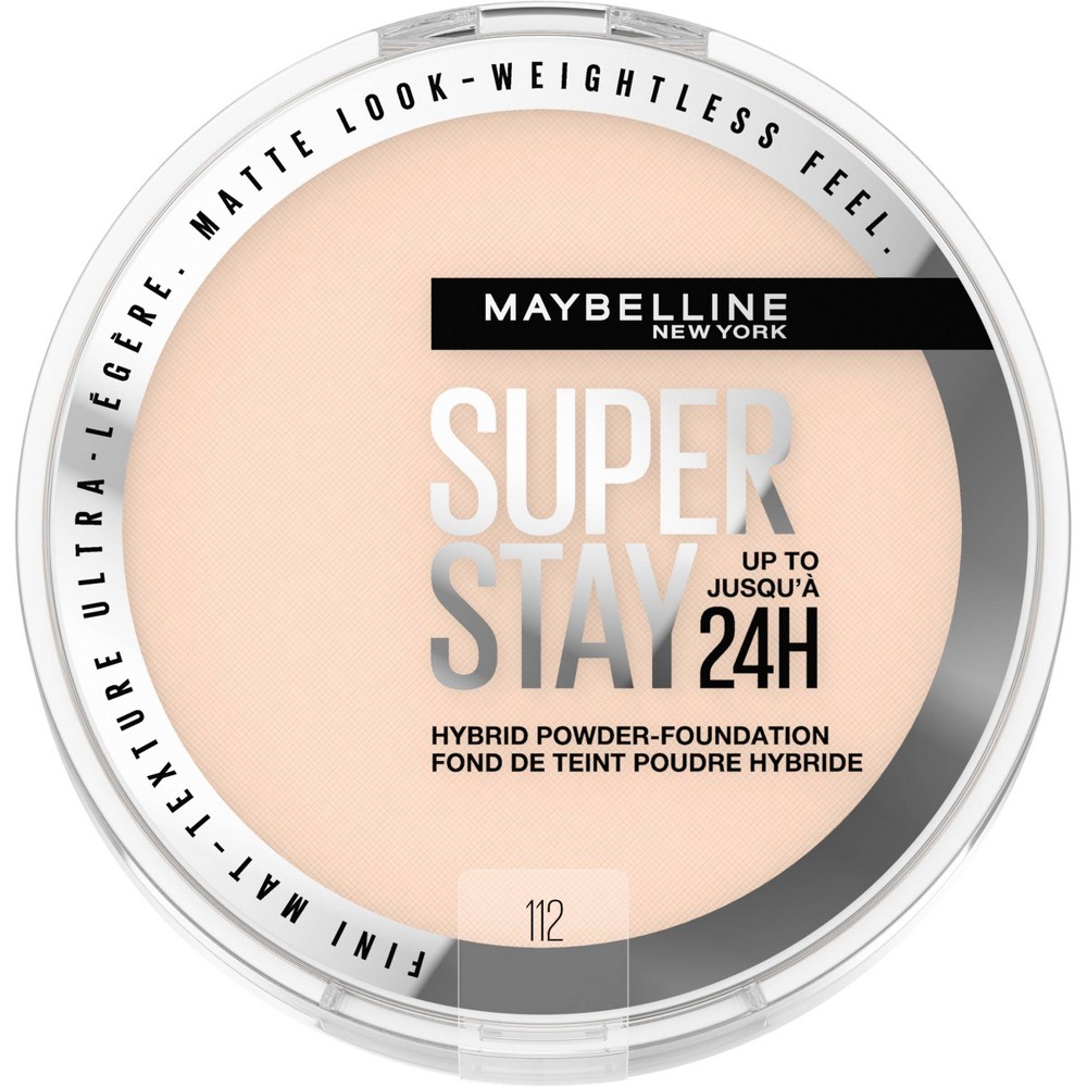 Photos - Other Cosmetics Maybelline MaybellineSuper Stay Matte 24HR Hybrid Pressed Powder Foundation - 112 - 0 