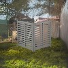 XINGHANZHENXUAN 3-Panel Outdoor Air Conditioner Fence 3-Section Outdoor Wooden Screen, Outside Wood Fence - 4 of 4