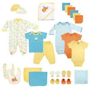 Luvable Friends Baby Unisex Layette Gift Cube, Yellow Bird, 0-6 Months - 1 of 1