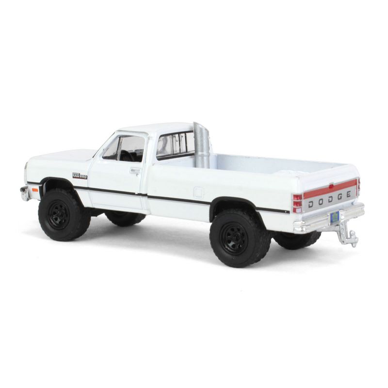 Greenlight Collectibles 1/64 1992 Dodge Ram 1st Generation White Pulling Truck Outback Toys Exclusive 51386-B, 4 of 6