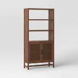 70.5" Warwick Storage Bookcase Brown - Threshold™