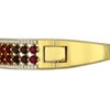 EVERLY JEWELRY | Yellow Plated Sterling Silver 9-5/8 CT TGW Amethyst Sky Blue Topaz Citrine Created White Sapphire Garnet Peridot Rhodolite Bangle - 4 of 4