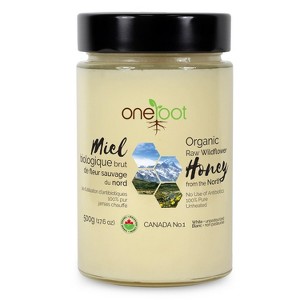 Oneroot 100% Organic Canadian Flower Honey - White Honey Wildflower Unfiltered - 1 of 1