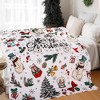 Lomsoe Christmas Print Flannel Throw Blanket, Winter Holiday Decorative Blankets, Super Soft Cozy Throw Blankets for Home Sofa Couch - 2 of 4