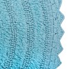 Design Imports Cameo Blue  Round Crochet Bath Mat - 3 of 4