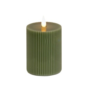7" HGTV LED Real Motion Flameless Green Candle Warm White Lights - National Tree Company - 1 of 4