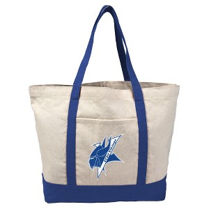 Elizabeth City State University Primary Logo Canvas Tote Bag With External Pocket, Reusable Shoulder Bag for Shopping, School, Beach - 1 of 4