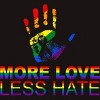 Design By Belugastore Humans More Love Pride Hand Print By Belugastore T-Shirt - 2 of 2