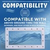 Poolzilla Wide-Mouth Thru-Wall Skimmer Face Plate for Above-Ground Swimming Pool, Compatible with 18 Hole Thru-The-Wall Skimmer Kits - 3 of 4