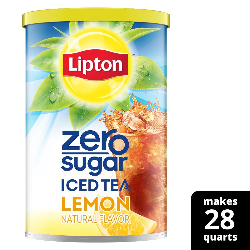 Lipton Zero Sugar Lemon Iced Tea Mix - 8.1oz, 1 of 8
