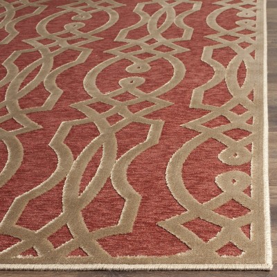 Cinnamon Stick Geometric Tufted Viscose Area Rug 5'3" x 7'6"