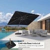 PURPLE LEAF Deluxe Aluminum Outdoor Patio Umbrella Square Cantilever Umbrellas - 4 of 4