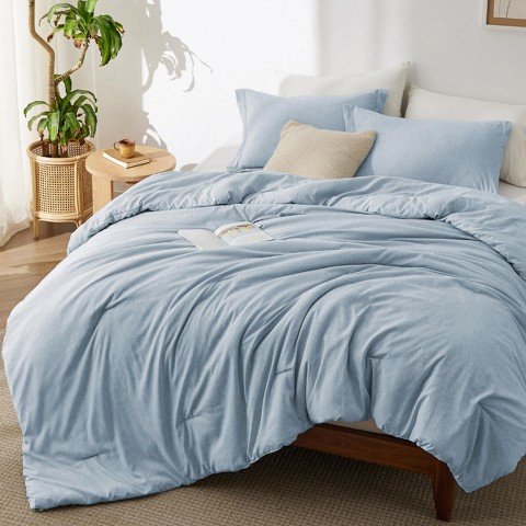 Комплект постельного белья Bedsure Comforter Set – Soft Bedding for All Seasons, Cationic Dyed 3-Piece Bed Set, Includes 1 Comforter and 102 Pillow Shams